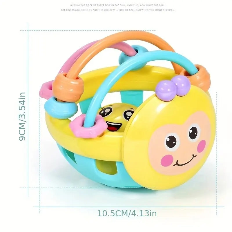 Bola Sensorial para Bebê com Chocalho | Brinquedo Educativo Montessori – Donna Trend