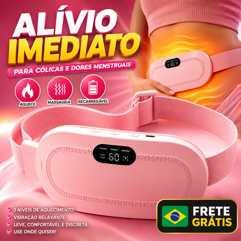 Cinta Massageadora Térmica Recarregável para Conforto Menstrual | Donna Trend