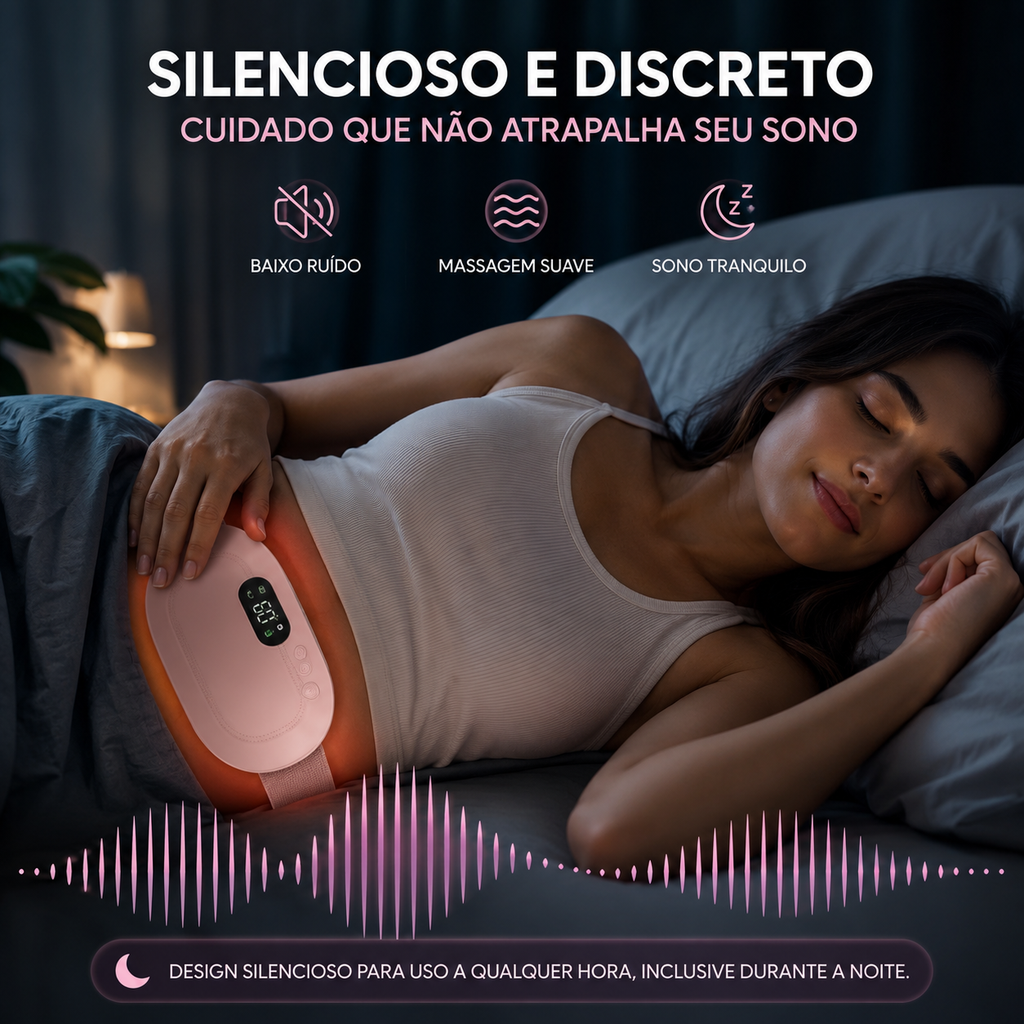 Cinta Massageadora Térmica Recarregável para Conforto Menstrual | Donna Trend